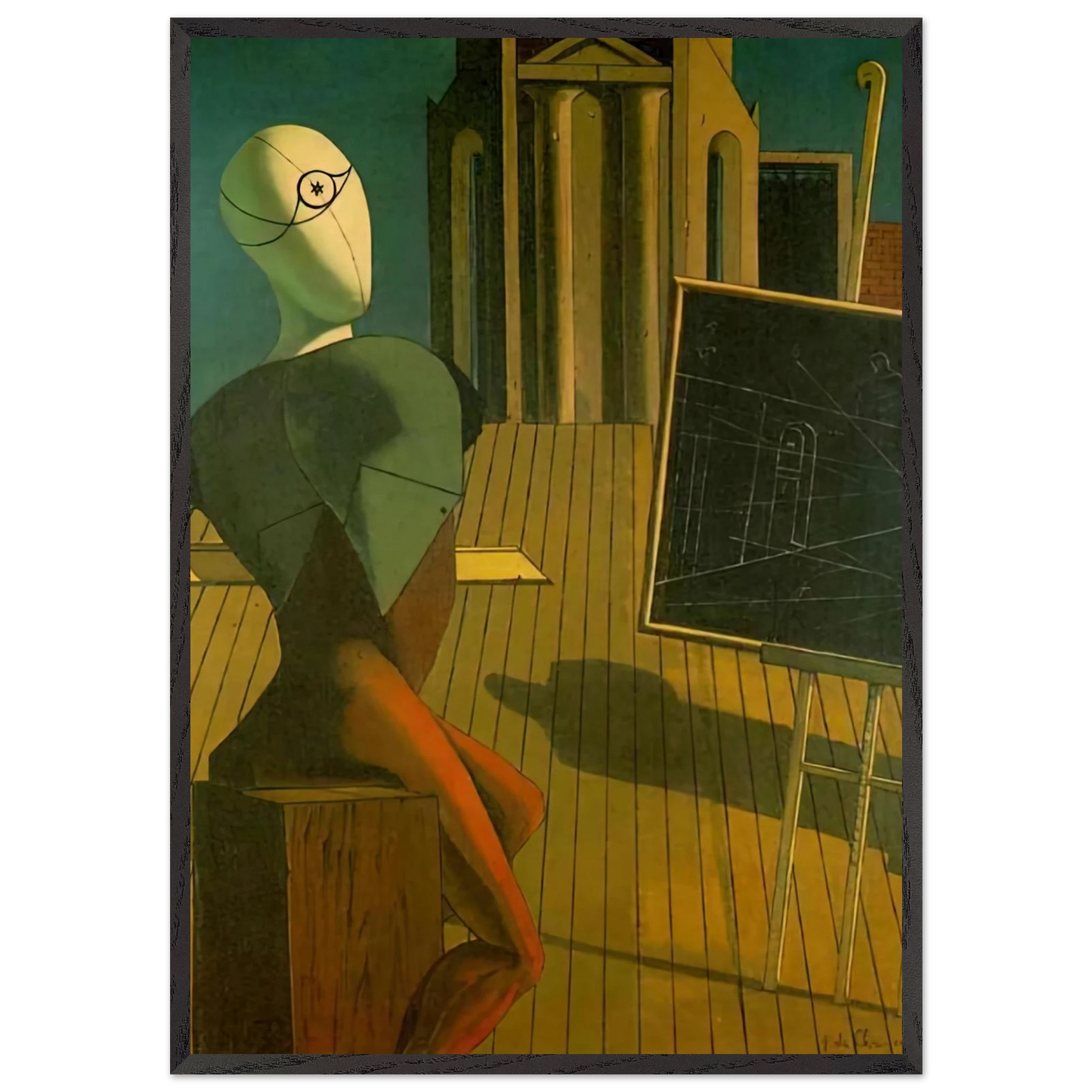 THE PROFIT 1915 - Giorgio de Chirico Framed Art Print – Black Wooden Frame - Default Title - -Framed Art Print