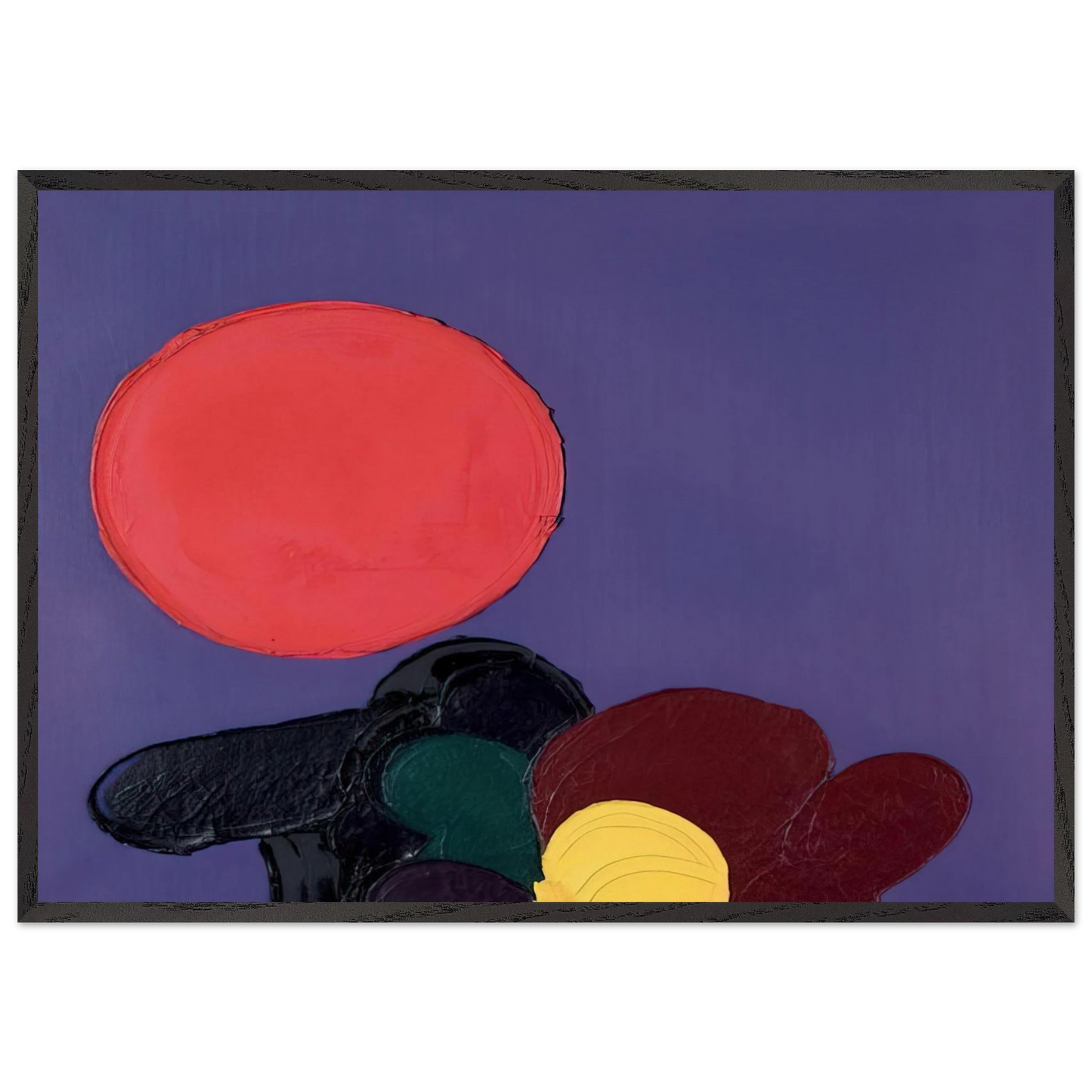 UNTITLED 1971 N2 - Luis Feito Framed Art Print – Black Wooden Frame - Default Title - -Framed Art Print