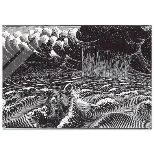 THE 2ND DAY OF THE CREATION - MC Escher Acrylic Print - 70x100 cm / 28x40″ inches | Maurits Cornelis Escher Prints