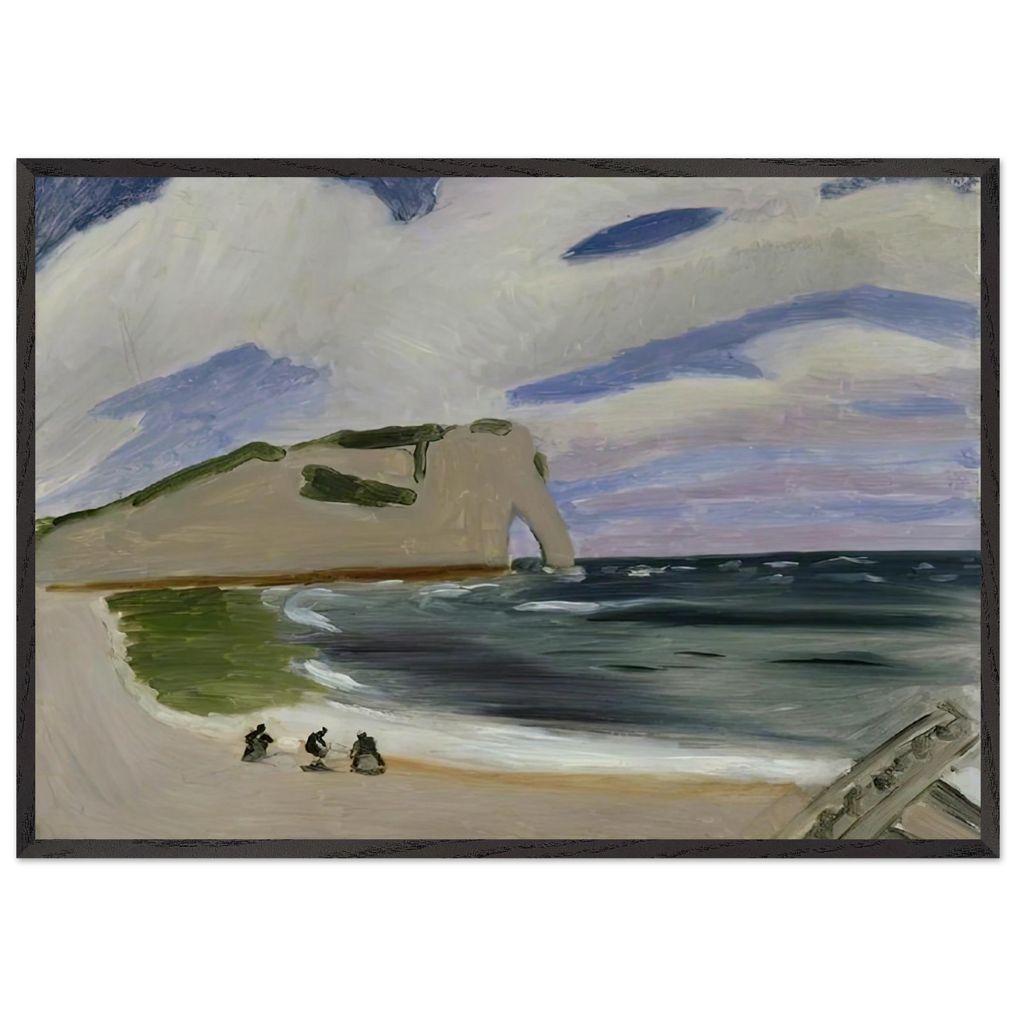 WOMEN ON THE BEACH ETRETAT 1920 - Henri Matisse Framed Art Print – Black Wooden Frame - Default Title - -Framed Art Print