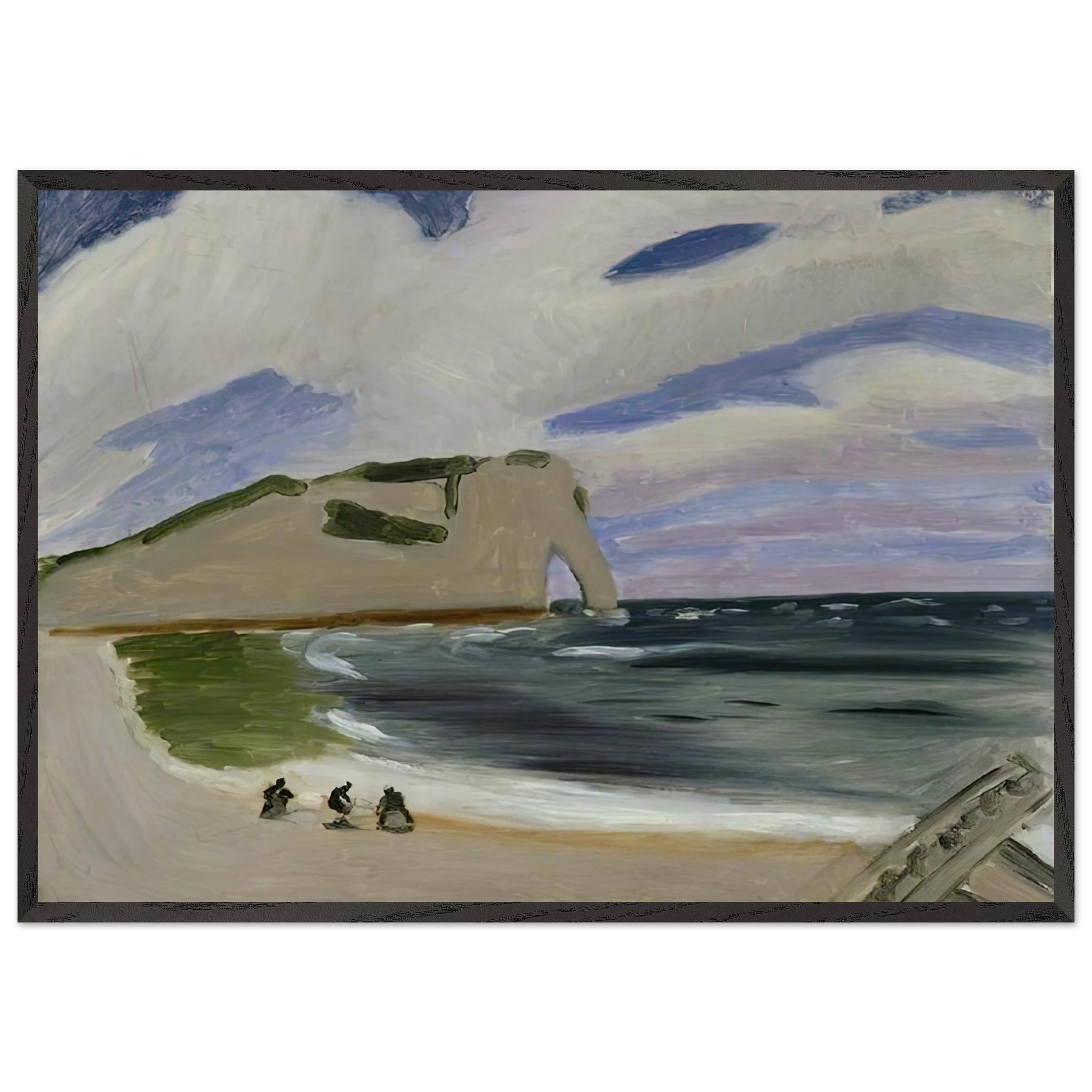 WOMEN ON THE BEACH ETRETAT 1920 - Henri Matisse Framed Art Print – Black Wooden Frame - Default Title - -Framed Art Print