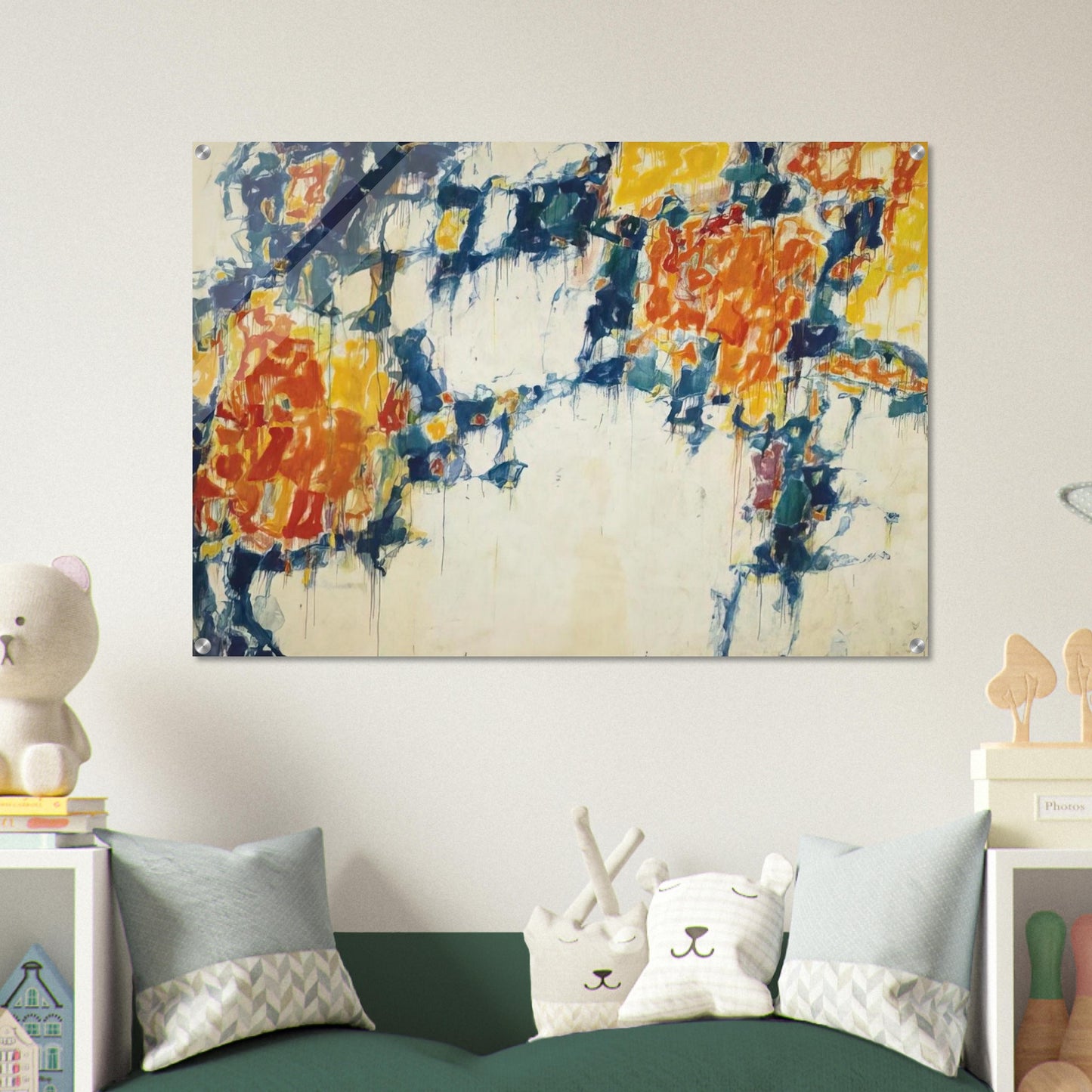 Basel Mural I - Sam Francis Acrylic Print - 70x100 cm / 28x40″ inches | Sam Francis Wall Art | Sam Francis Prints