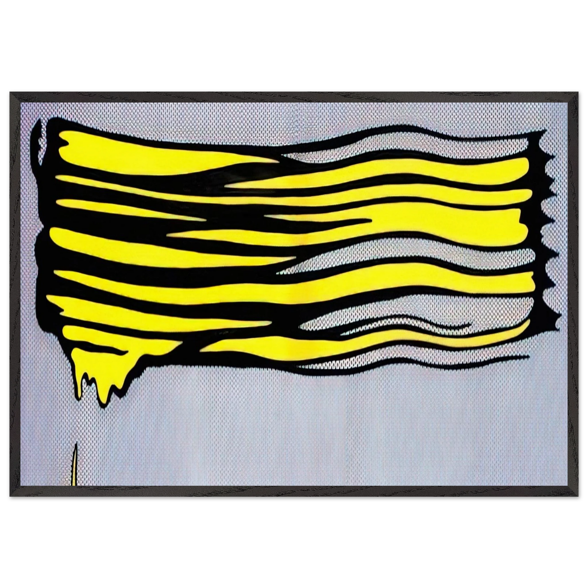 YELLOW BRUSHSTROKE II 1965 - Roy Lichtenstein Framed Art Print – Black Wooden Frame - Default Title - -Framed Art Print