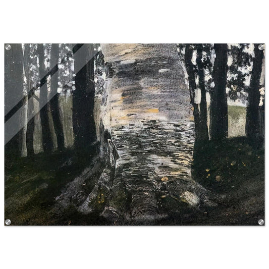 BIRCH IN A FOREST - Gustav Klimt Acrylic Print - 70x100 cm / 28x40″ inches | Gustav Klimt Wall Art | Gustav Klimt Prints