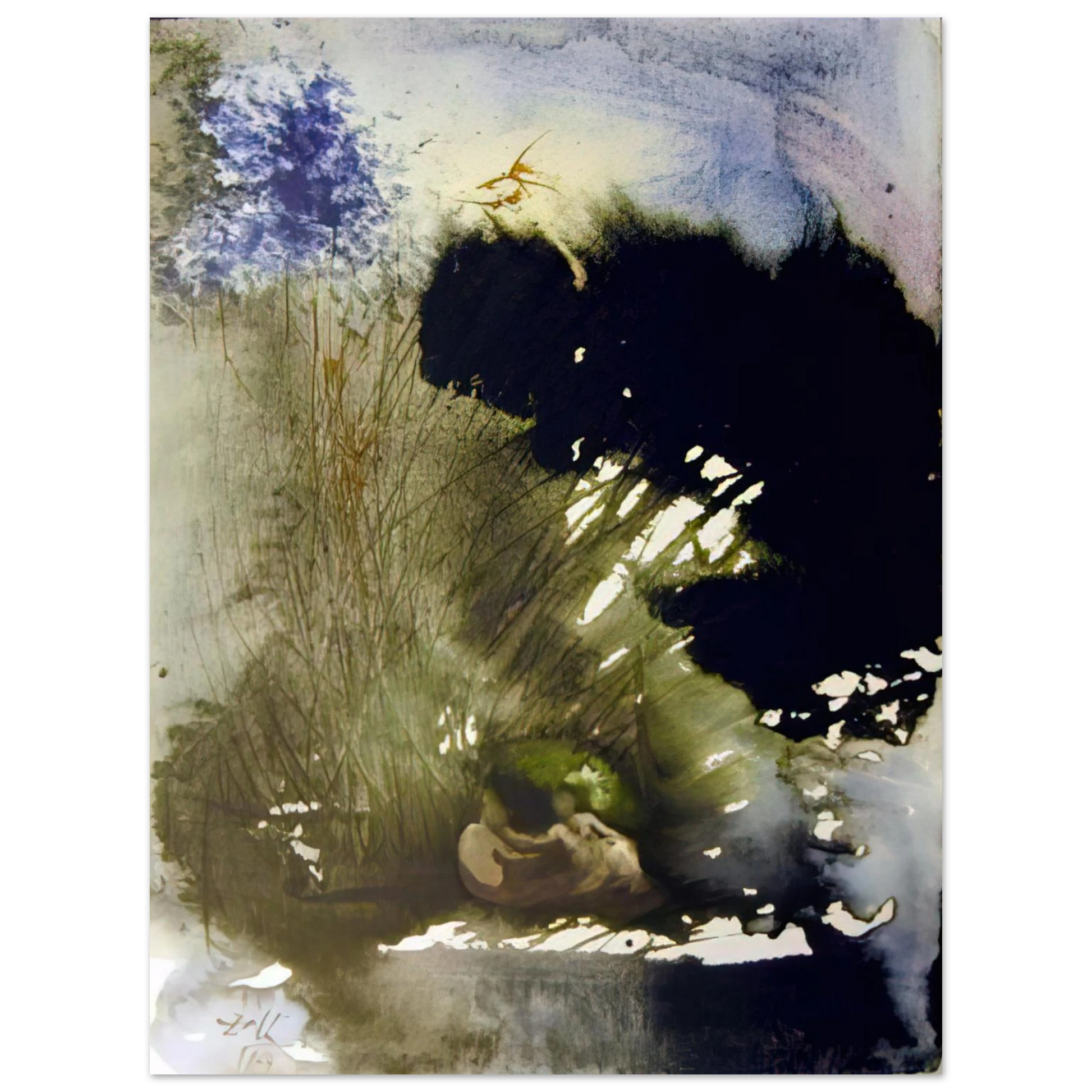 Salvador Dali - VIR ET MULIER IN PARADISO VOLUPTATIS 1967 Fine Art Poster - Default Title