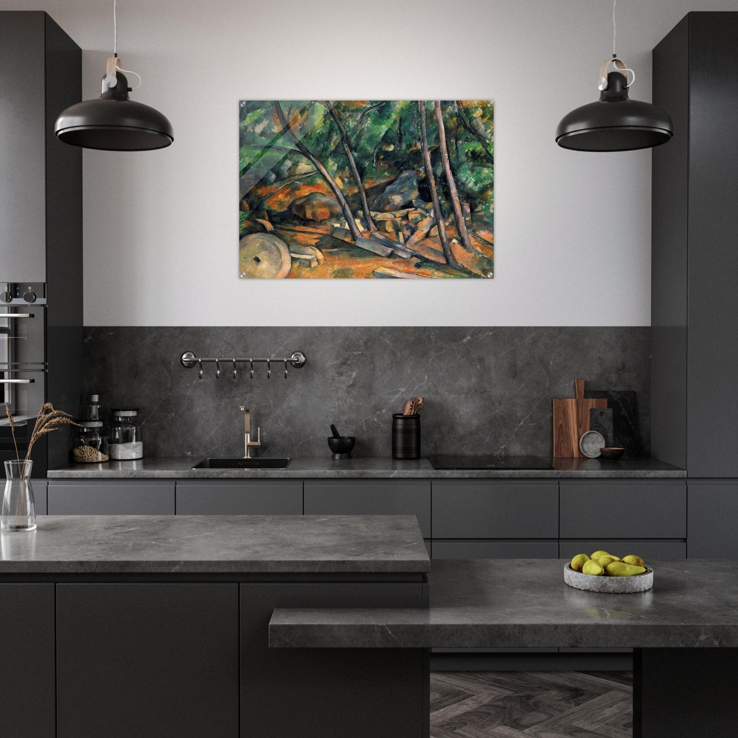 Woods with Millstone - Paul Cézanne Acrylic Print - 70x100 cm / 28x40″ inches