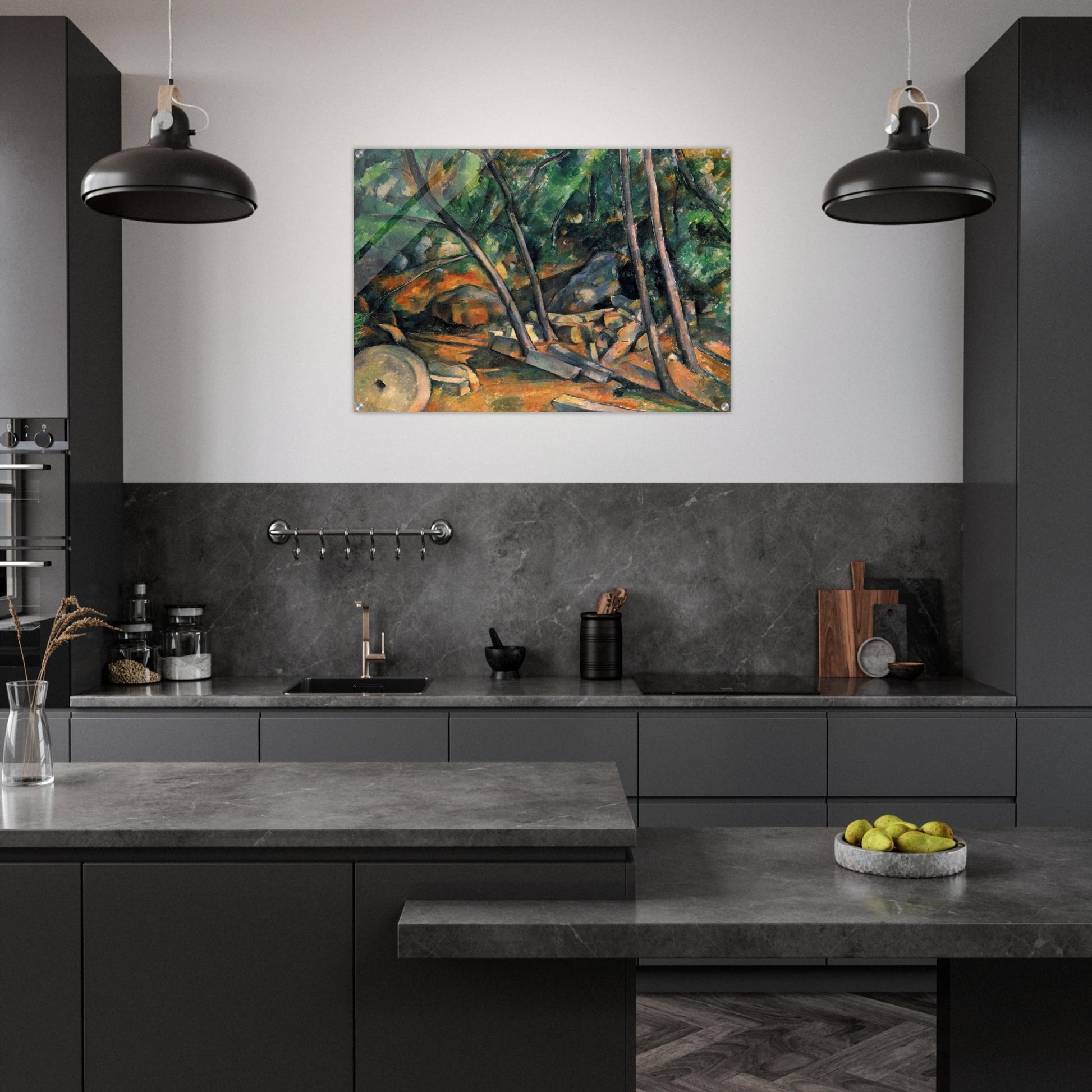 Woods with Millstone - Paul Cézanne Acrylic Print - 70x100 cm / 28x40″ inches