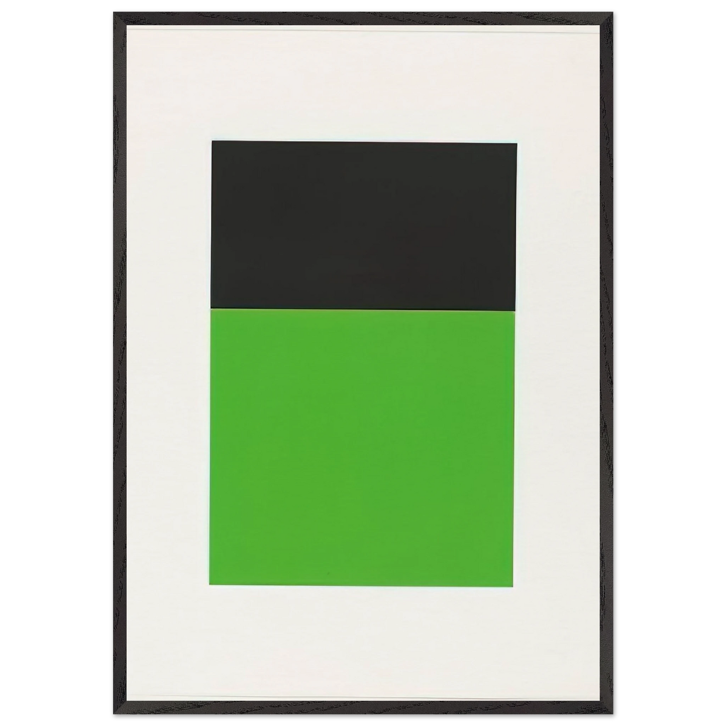 Black-Green from the Series of Ten Lithographs - Ellsworth Kelly Framed Art Print – Black Wooden Frame - Default Title - -Framed Art Print