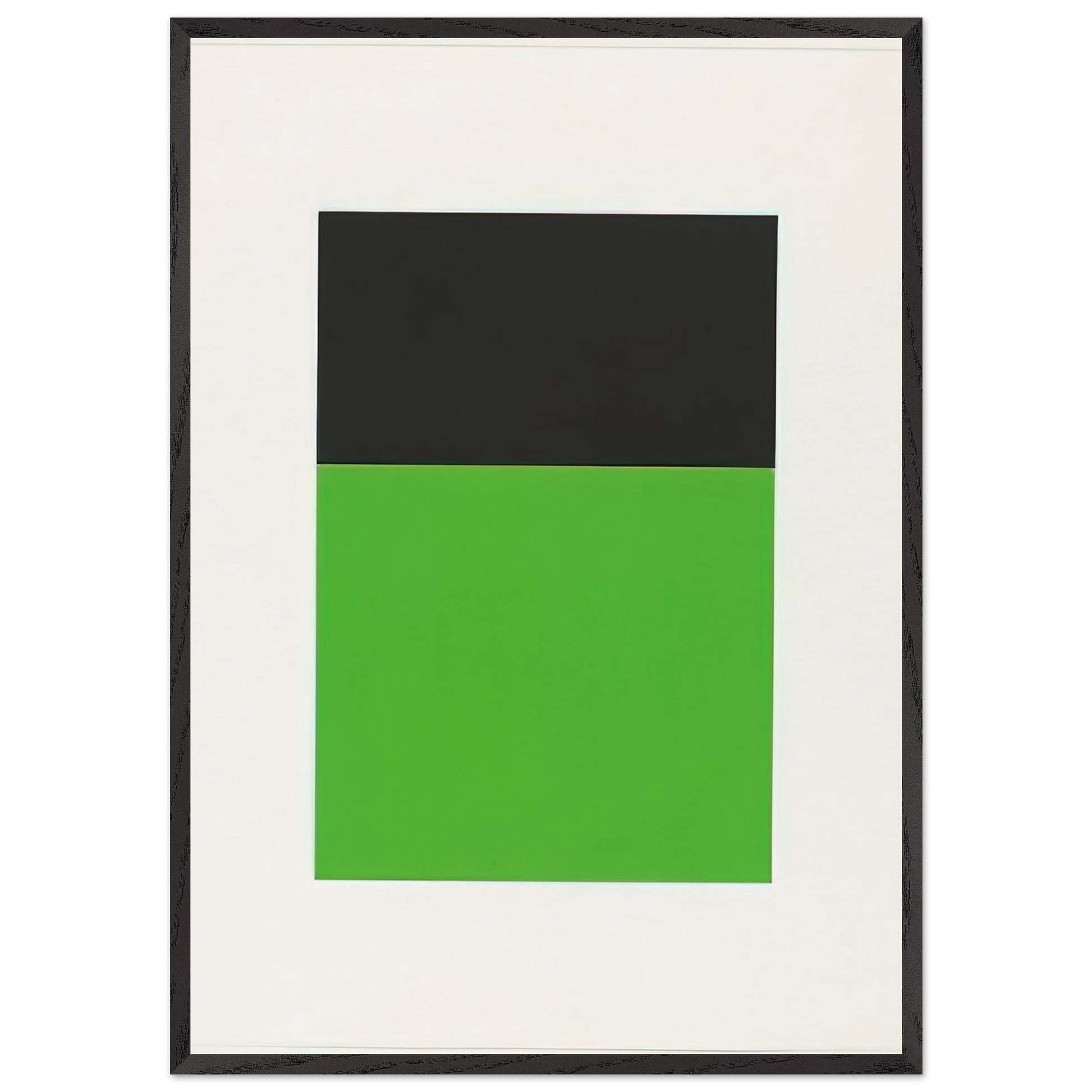 Black-Green from the Series of Ten Lithographs - Ellsworth Kelly Framed Art Print – Black Wooden Frame - Default Title - -Framed Art Print