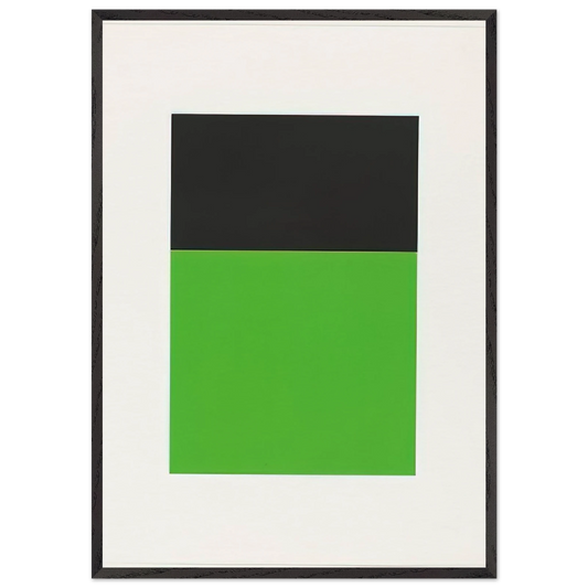 Black-Green from the Series of Ten Lithographs - Ellsworth Kelly Framed Art Print – Black Wooden Frame - Default Title - -Framed Art Print