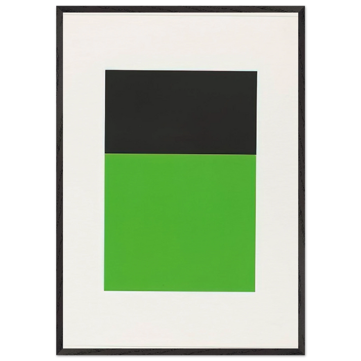 Black-Green from the Series of Ten Lithographs - Ellsworth Kelly 70x100 cm / 28x40 inches Framed Art Print – Black Wooden Frame