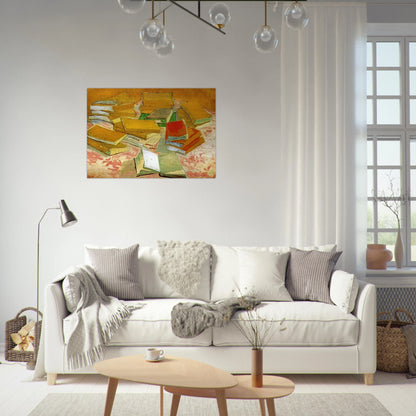 Still Life - French Novels - Vincent van Gogh Brushed Aluminum Print - 70x100 cm / 28x40 inches | Vincent van Gogh Aluminum Print | Vincent van Gogh Prints