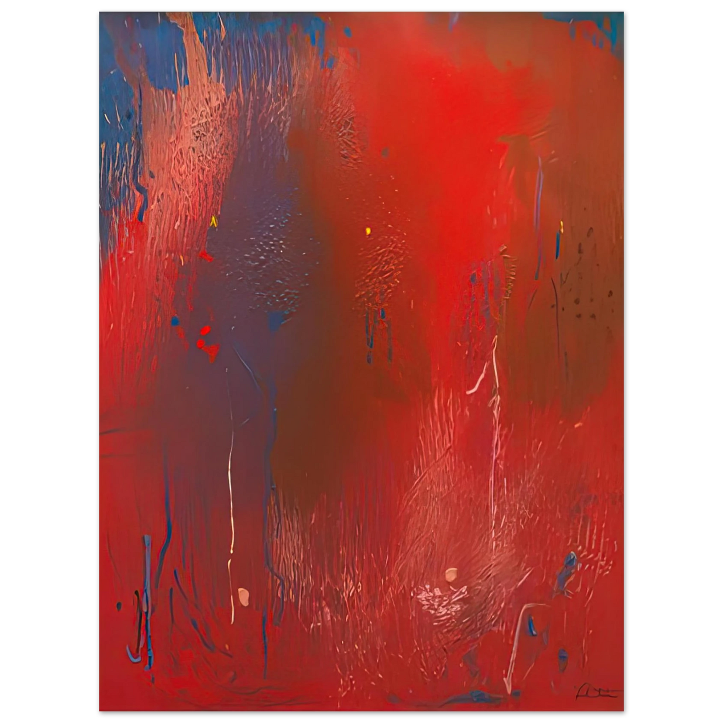 Helen Frankenthaler - Warrior, 1991- Wall Art - 30x40 cm / 12x16 inches - Premium Wooden Framed Poster With Fine Art Paper - Wood frame