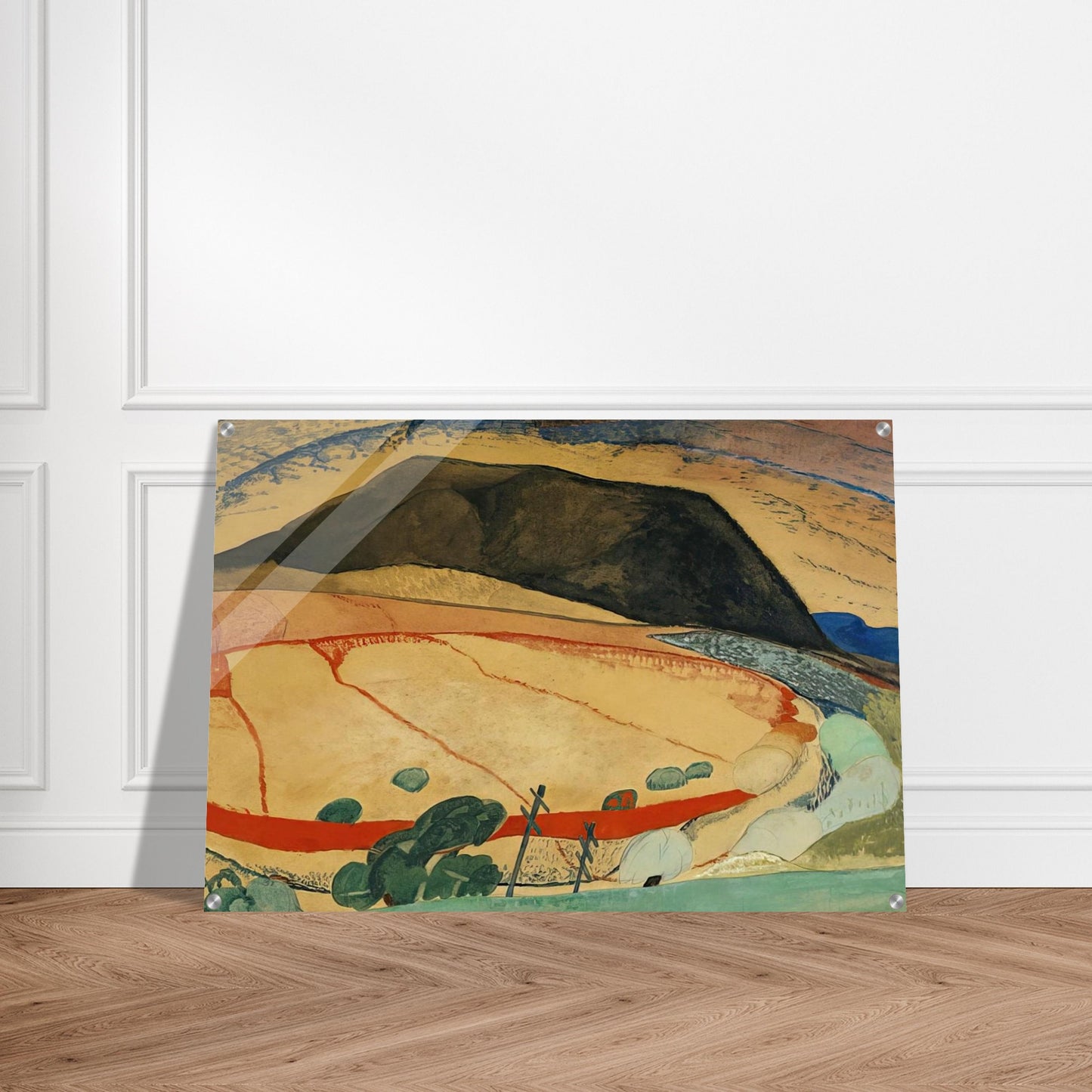 Black Mountain - 1931 - Grace Cossington Smith Acrylic Print - 70x100 cm / 28x40″ inches | Grace Cossington Smith Wall Art | Grace Cossington Smith Prints
