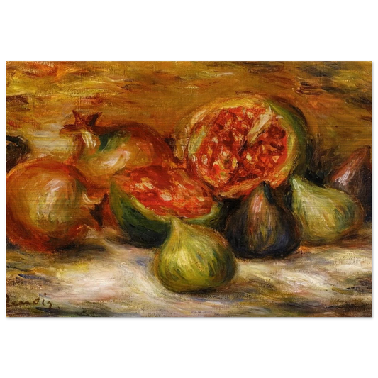 Still Life with Figs - Pierre-Auguste Renoir Brushed Aluminum Print - 70x100 cm / 28x40 inches | Pierre-Auguste Renoir Aluminum Print | Pierre-Auguste Renoir Prints
