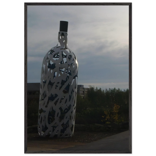 THE BOTTLE OF NOTES 1993 - Claes Oldenburg Framed Art Print – Black Wooden Frame - Default Title - -Framed Art Print