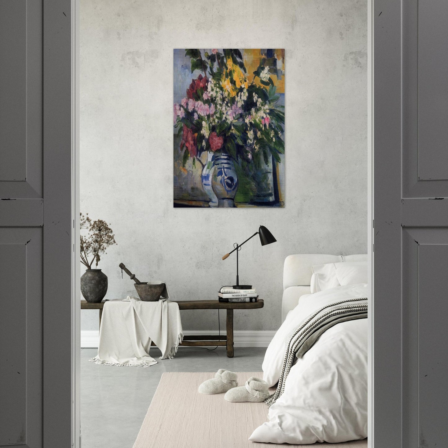 Two Vases of Flowers - Paul Cézanne Brushed Aluminum Print - 70x100 cm / 28x40 inches | Paul Cézanne Aluminum Print | Paul Cézanne Prints