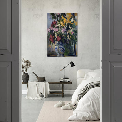 Two Vases of Flowers - Paul Cézanne Brushed Aluminum Print - 70x100 cm / 28x40 inches | Paul Cézanne Aluminum Print | Paul Cézanne Prints