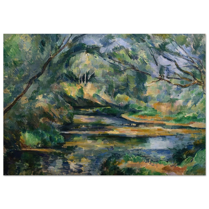 The Brook - Paul Cézanne Brushed Aluminum Print - 70x100 cm / 28x40 inches | Paul Cézanne Aluminum Print | Paul Cézanne Prints