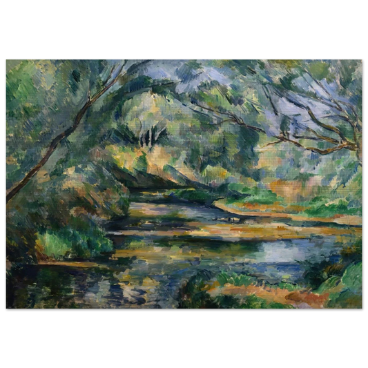 The Brook - Paul Cézanne Brushed Aluminum Print - 70x100 cm / 28x40 inches | Paul Cézanne Aluminum Print | Paul Cézanne Prints