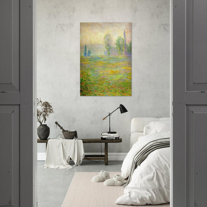 Meadows in Giverny - claude monet Brushed Aluminum Print - 70x100 cm / 28x40 inches | claude monet Aluminum Print | claude monet Prints