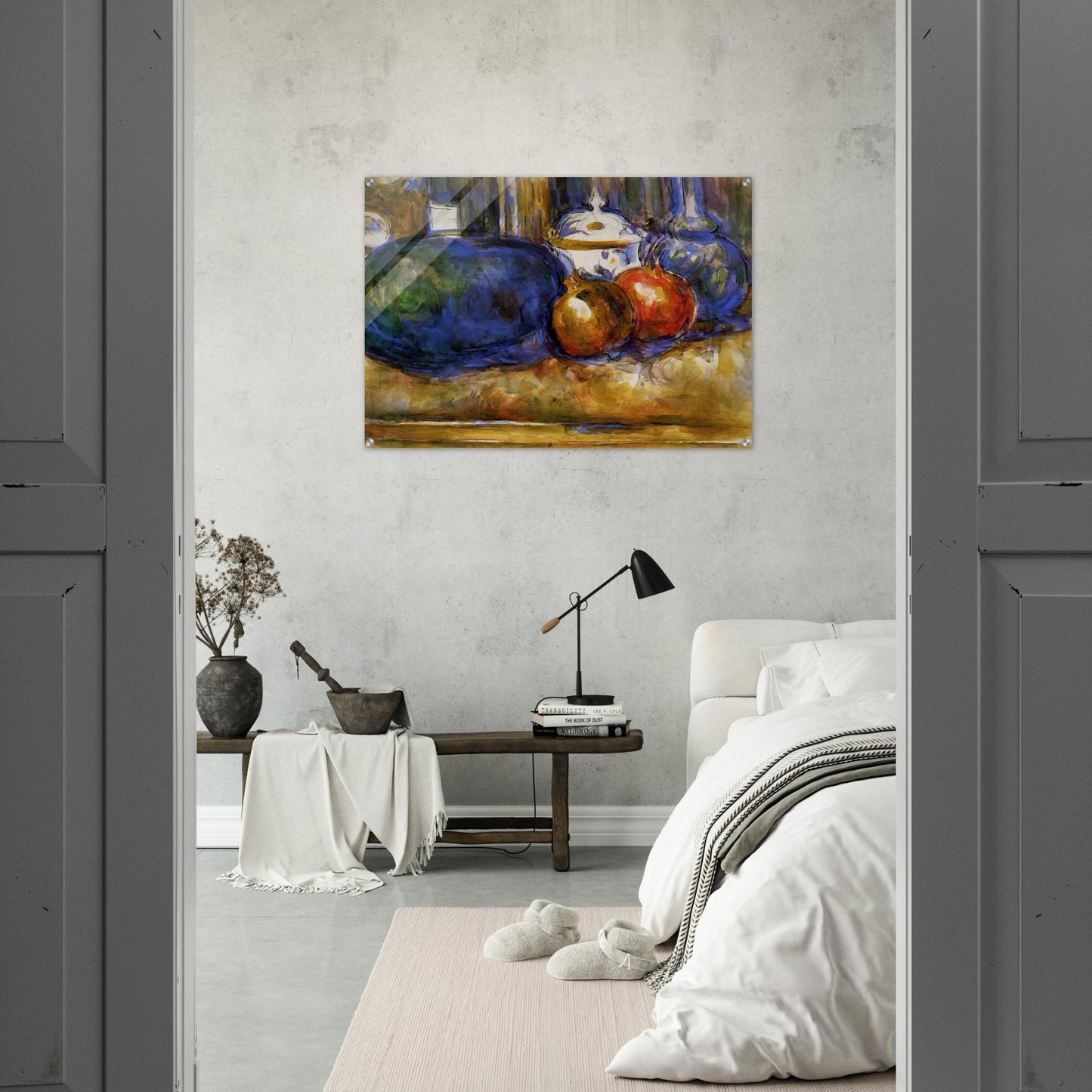 Still Life with Watermelon and Pemegranates - Paul Cézanne Acrylic Print - 70x100 cm / 28x40″ inches | Paul Cézanne Wall Art | Paul Cézanne Prints