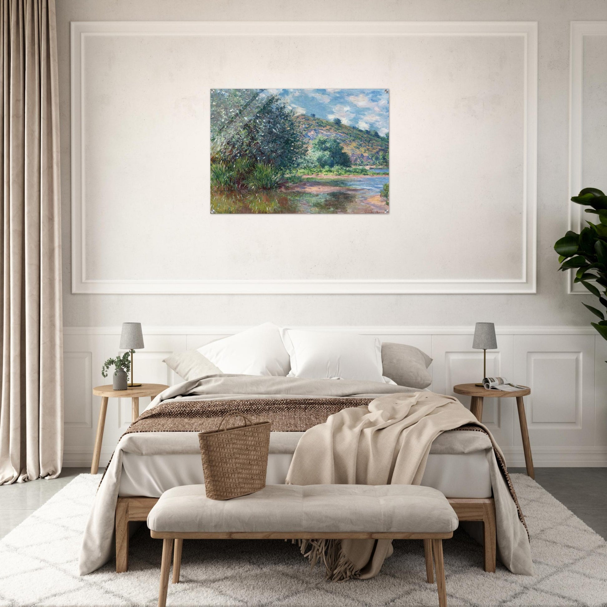 Landscape at Port-Villez - claude monet Acrylic Print - 70x100 cm / 28x40″ inches