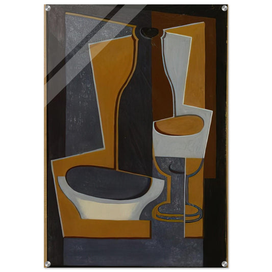 BOUTEILLE BOL ET VERRE 1922 - Juan Gris Acrylic Print - 70x100 cm / 28x40″ inches