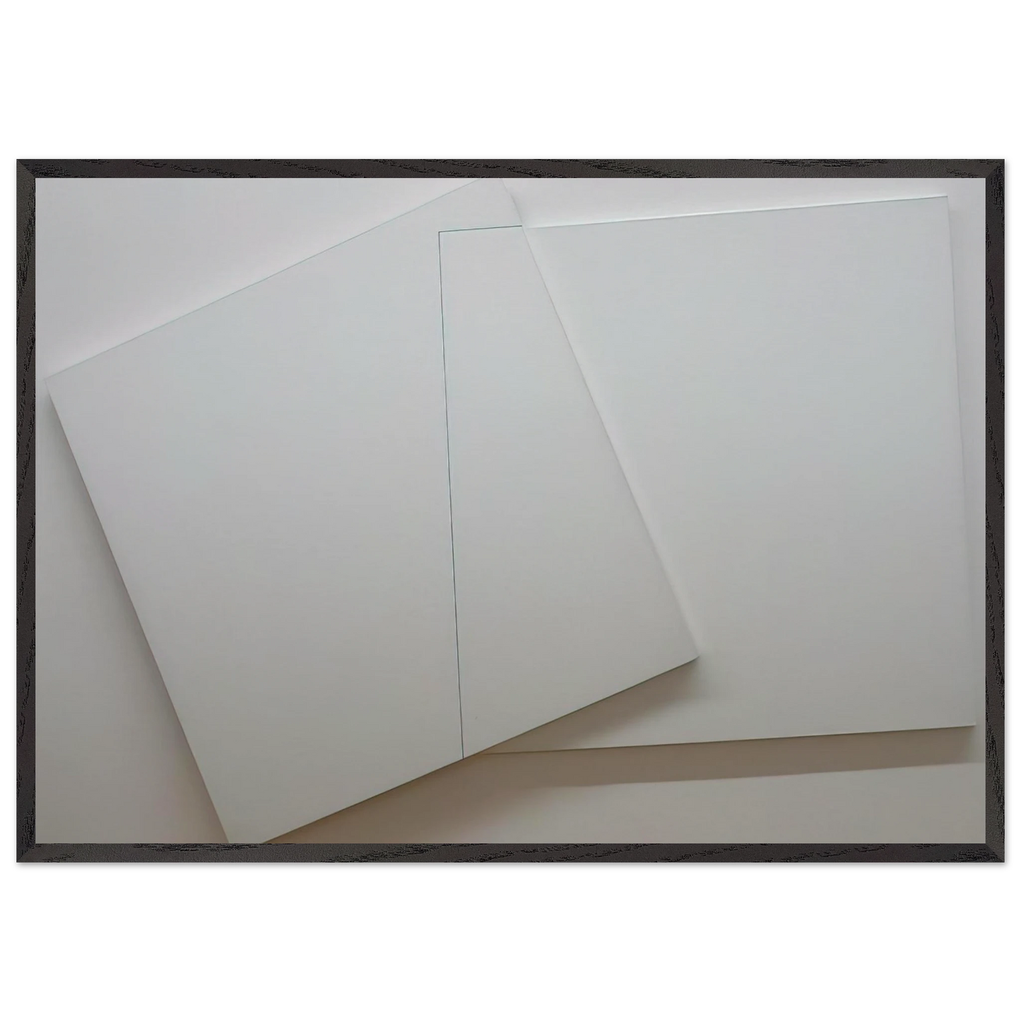 Supersition et transparence Carre derriere 0-90 degrees carre devant 20  110 degrees - Minimalism - Francois Morellet Framed Art Print – Black Wooden Frame - Default Title - -Framed Art Print