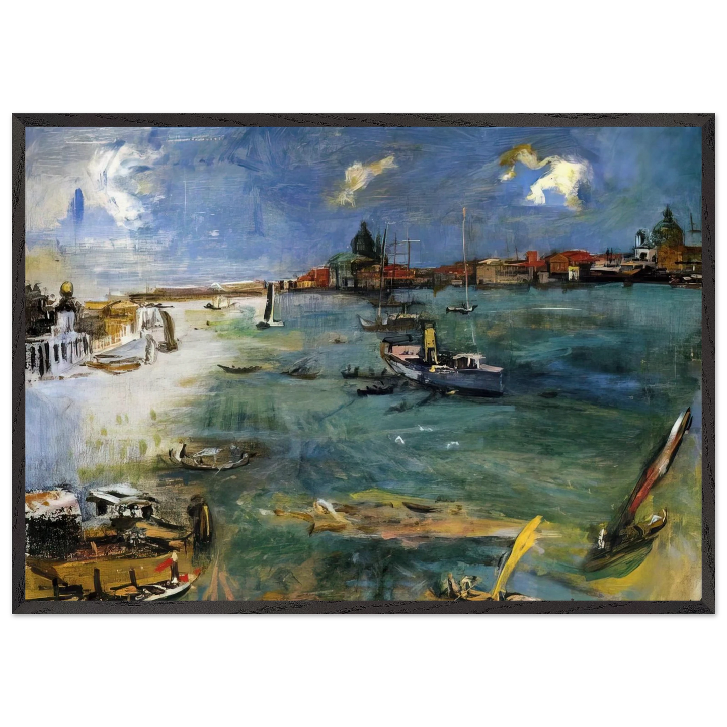 NOTDETECTED235881 - OSKAR KOKOSCHKA Framed Art Print – Black Wooden Frame - Default Title - -Framed Art Print