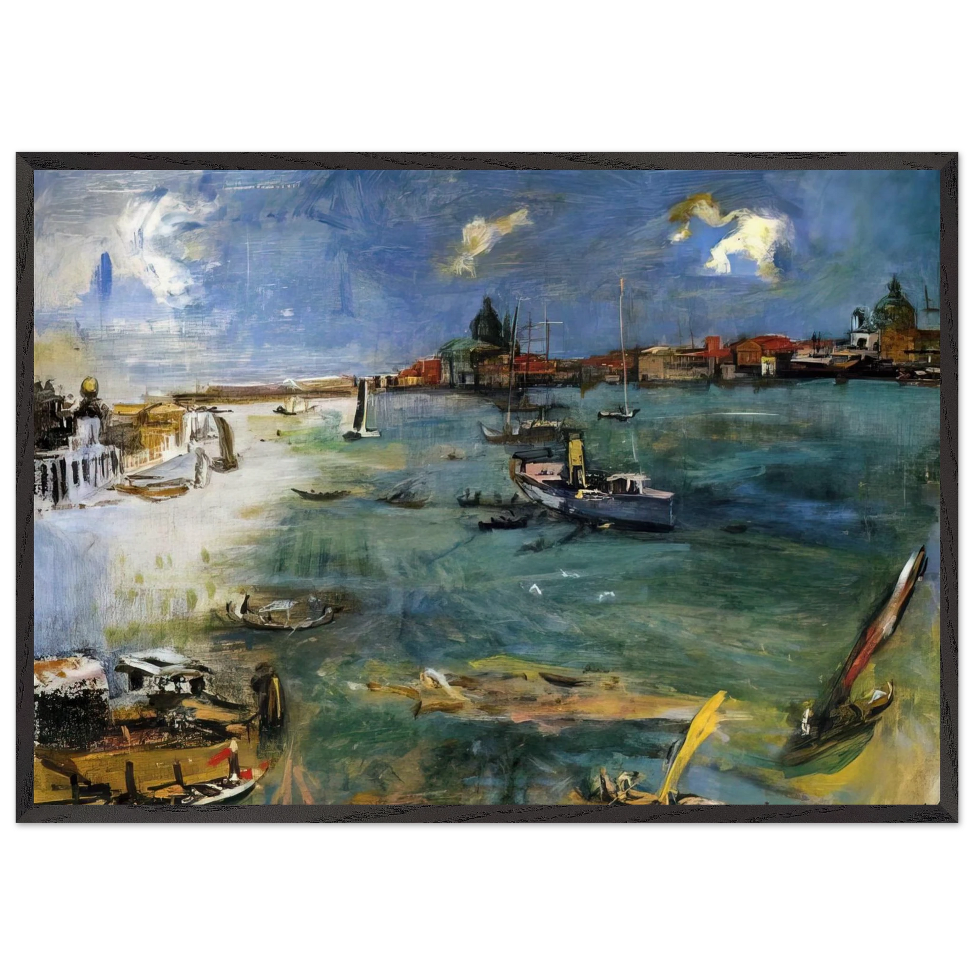 NOTDETECTED235881 - OSKAR KOKOSCHKA Framed Art Print – Black Wooden Frame - Default Title - -Framed Art Print