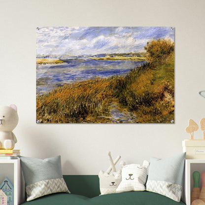 The Banks of the Seine at Champrosay - Pierre-Auguste Renoir Acrylic Print - 70x100 cm / 28x40″ inches