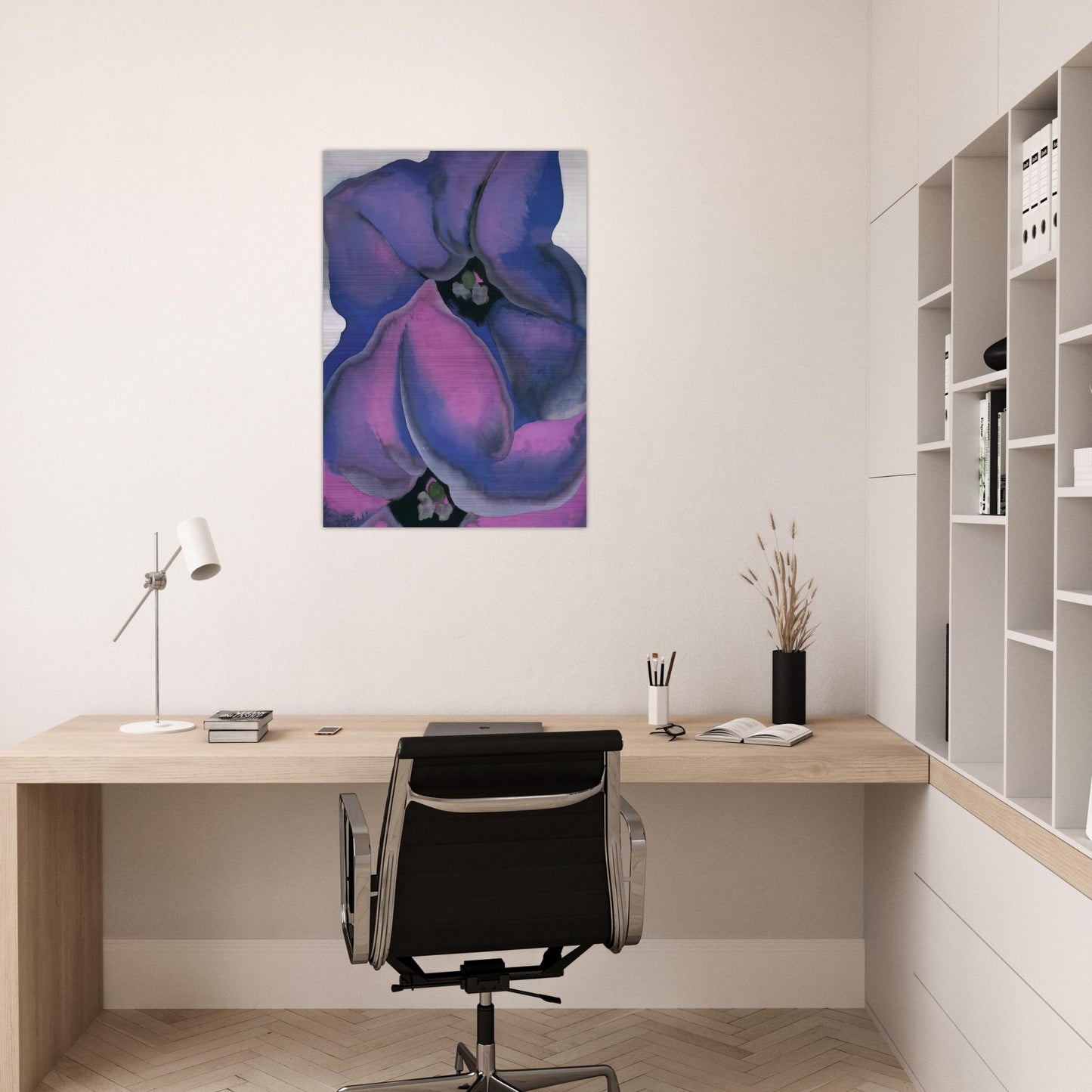 Purple Petunias - Georgia O'Keeffe Brushed Aluminum Print - 70x100 cm / 28x40 inches | Georgia O'Keeffe Aluminum Print | Georgia O'Keeffe Prints