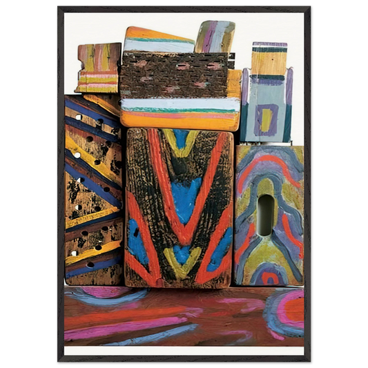 Totem Materia-R - 1980 - Betty Parsons Framed Art Print – Black Wooden Frame - Default Title - -Framed Art Print