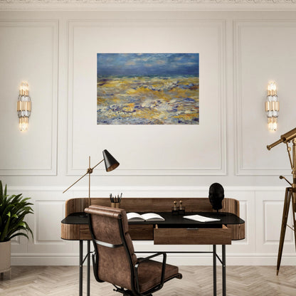 Seascape near berneval - Pierre-Auguste Renoir Brushed Aluminum Print - 70x100 cm / 28x40 inches | Pierre-Auguste Renoir Aluminum Print | Pierre-Auguste Renoir Prints
