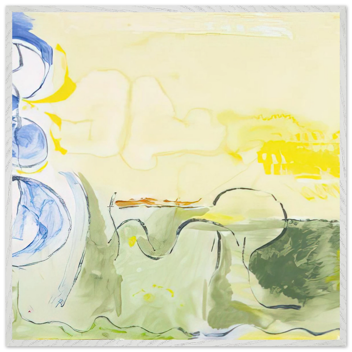 Helen Frankenthaler - Flotilla - 2006 Wall art - A1 (59.4 x 84.1  cm) - Premium Wooden Framed Poster With Fine Art Paper - Wood frame