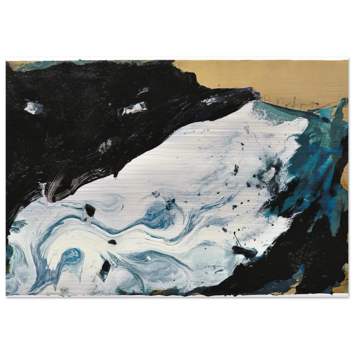 GE-21 - 1991 - Emil Schumacher Brushed Aluminum Print - 70x100 cm / 28x40 inches | Emil Schumacher Aluminum Print | Emil Schumacher Prints