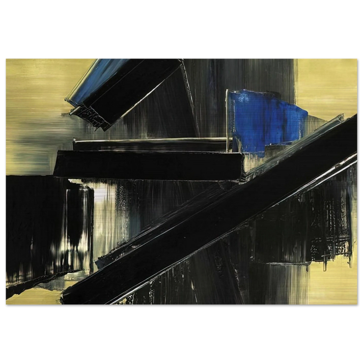 Peinture 21 Juillet 1958 - 1958 - Pierre Soulages Brushed Aluminum Print - 70x100 cm / 28x40 inches | Pierre Soulages Aluminum Print | Pierre Soulages Prints