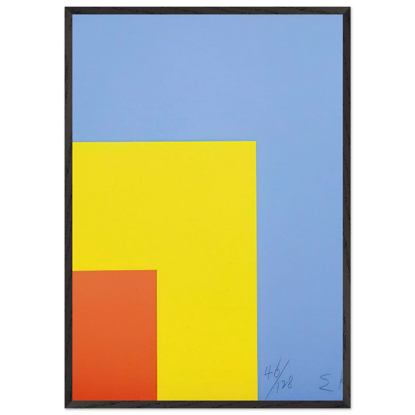 Red Yellow Blue - Ellsworth Kelly Framed Art Print – Black Wooden Frame - Default Title - -Framed Art Print