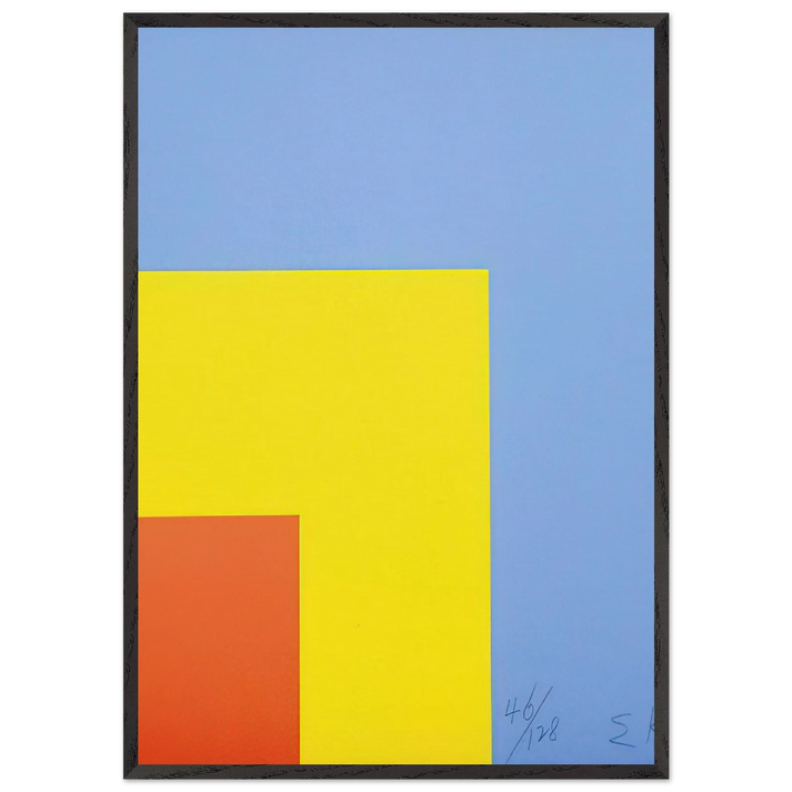 Red Yellow Blue - Ellsworth Kelly 70x100 cm / 28x40 inches Framed Art Print – Black Wooden Frame