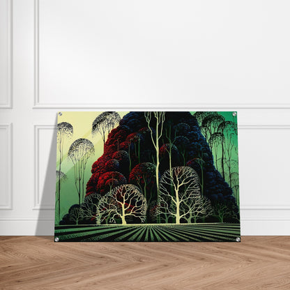 Eucalyptus Forest - Eyvind Earle Acrylic Print - 70x100 cm / 28x40″ inches | Eyvind Earle Wall Art | Eyvind Earle Prints