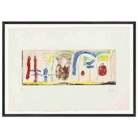 Bridges - 1996 - Helen Frankenthaler 70x100 cm / 28x40 inches Framed Art Print – Black Wooden Frame