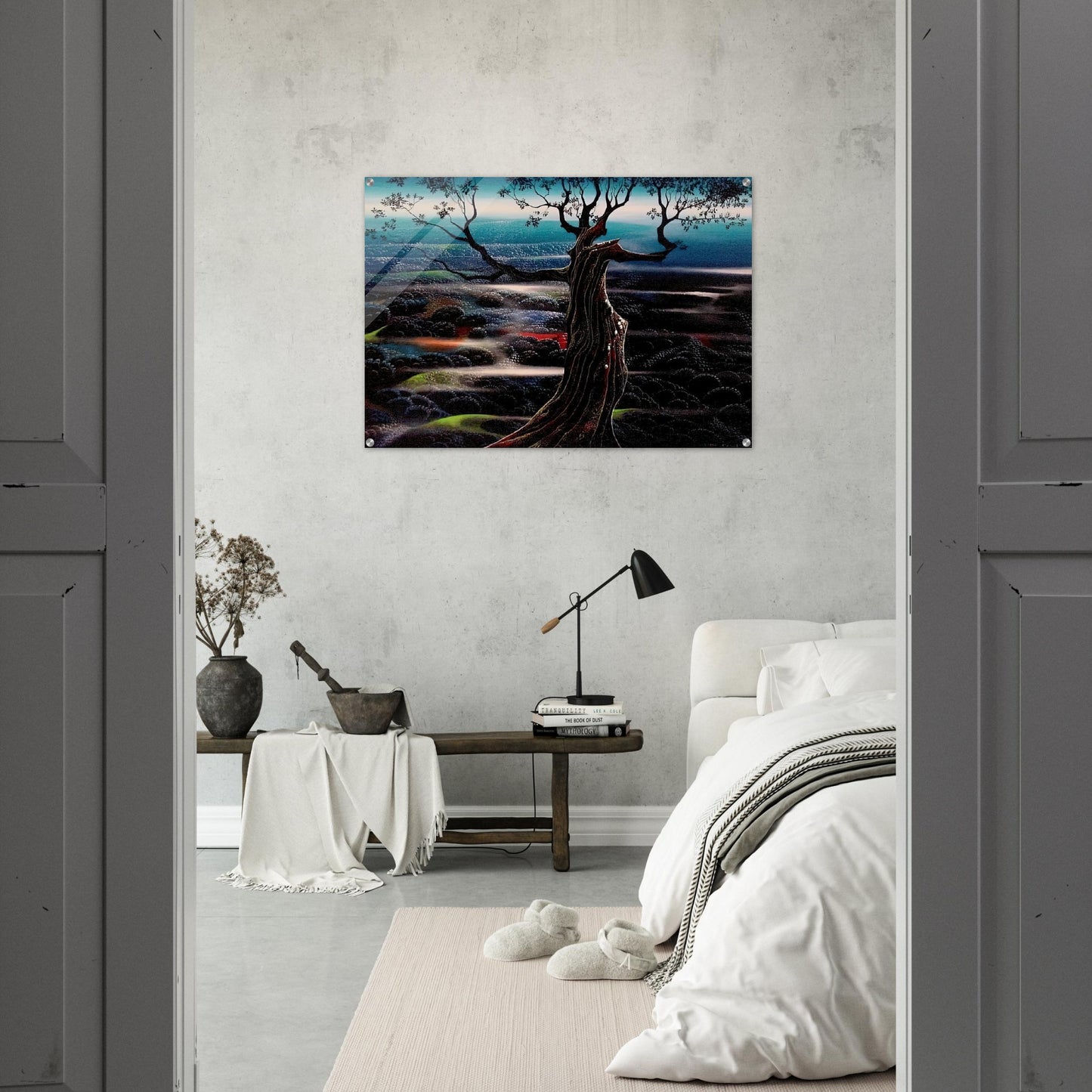 Wild Valley - Eyvind Earle Acrylic Print - 70x100 cm / 28x40″ inches | Eyvind Earle Wall Art | Eyvind Earle Prints