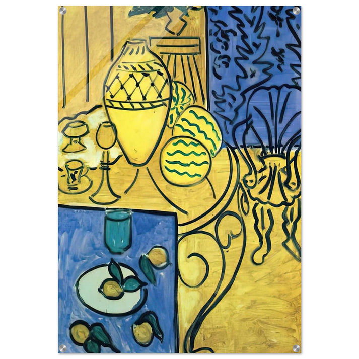 INTERIOR IN YELLOW 1946 - Henri Matisse Acrylic Print - 70x100 cm / 28x40″ inches