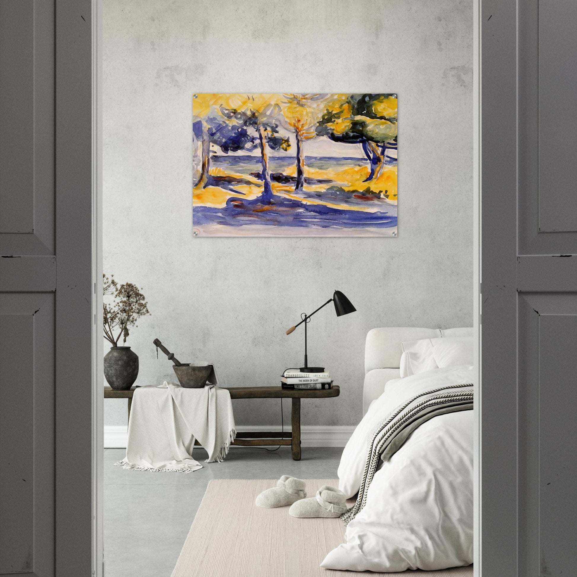 Trees by the Sea - Henri-Edmond Cross Acrylic Print - 70x100 cm / 28x40″ inches