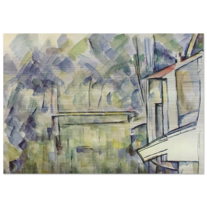 Mill on the River - Paul Cézanne Brushed Aluminum Print - 70x100 cm / 28x40 inches | Paul Cézanne Aluminum Print | Paul Cézanne Prints