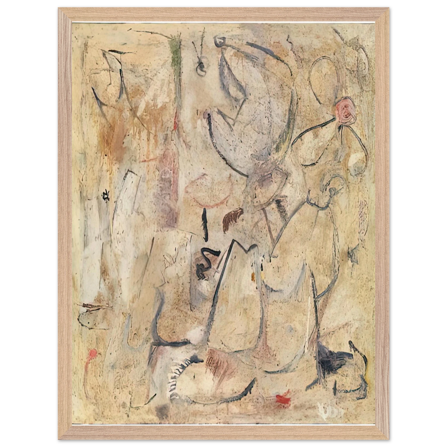 Helen Frankenthaler - Beach, 1950- Wall Art - 30x40 cm / 12x16 inches - Fine Art Poster - -