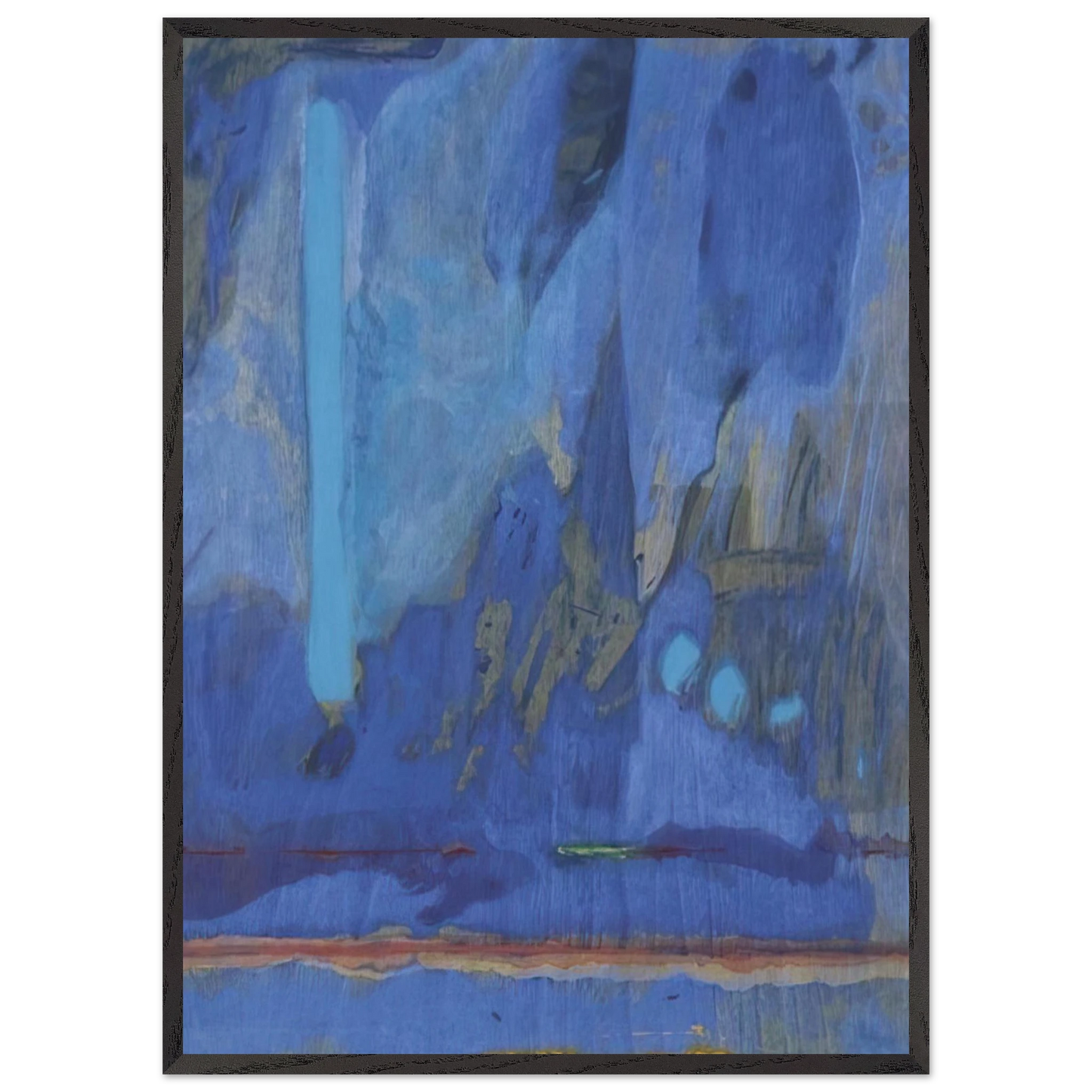 Helen Frankenthaler - Tales of Genji III - 1998 Wall art - A2 (42 x 59.4  cm) - Premium Wooden Framed Poster With Fine Art Paper - White frame