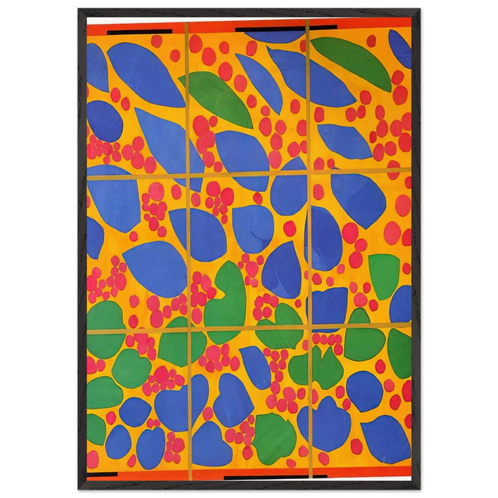 NOT IDENTIFIED 5 - Henri Matisse 70x100 cm / 28x40 inches Framed Art Print – Black Wooden Frame