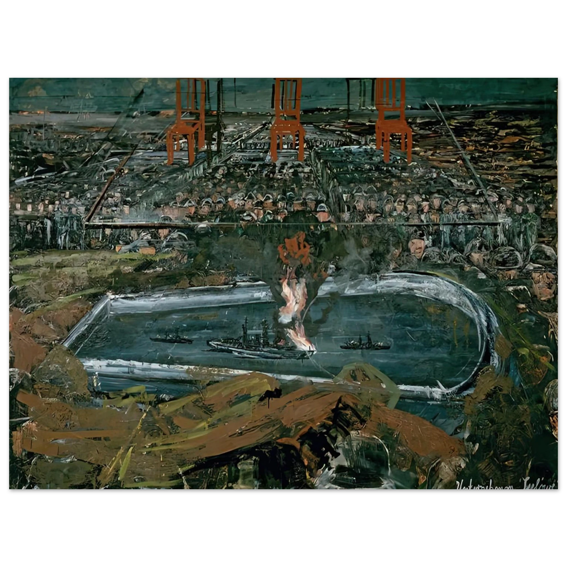 Anselm Kiefer - OPERATION SEA LION 1975 Fine Art Poster - Default Title